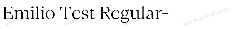 Emilio Test Regular字体转换
